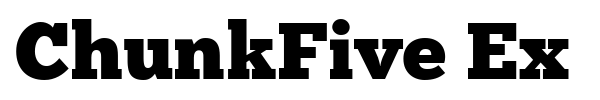 ChunkFive Ex font preview